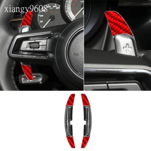 ABS/Red Carbon Steering Wheel Shifter Paddle Extension For Porsche Macan 2022-24 - Picture 1 of 13