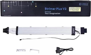 LIAN LI Strimer Plus V2 (12+4PINS TO 12+4PINS) RGB GPU Extension Cable - 300mm, - Afbeelding 1 van 3
