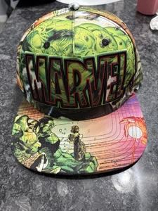 Marvel Comics Bioworld Hulk Green Snapback Hat Cap - Picture 1 of 4