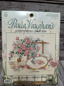 Paula Vaughan Delicate Beauties Golden Needle Cross Stitch Kit - Picture 1 of 5