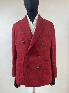 Stunning Hackett Double Breasted Peak Lapel Wool Jacket RRP £800 BNWT Size 42" - Picture 1 of 17