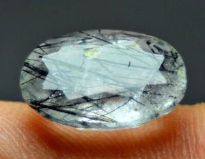 7.0 CT Elegant Transparent Oval Rutilated Quartz Loose Gemstone, Skardu Pakistan - Picture 1 of 10