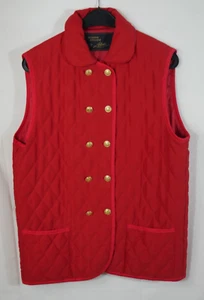 Damen MADE IN ITALY Elegante Weste Rot Gesteppt WASSERABWEISEND Größe DE 42/44 - Bild 1 von 11