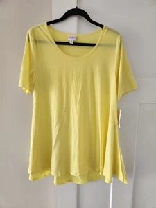 Lularoe Women's Perfect Tee T-Shirt Size Medium Solid Yellow New with Tags - Picture 1 of 3