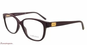 Gafas para mujer Versace VE MOD 3177 5066 marco rectangular de plástico dorado púrpura - Imagen 1 de 2
