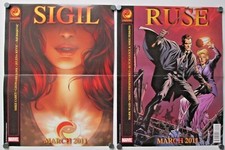 Lot of 2 Marvel Mini Promo Poster 2011 Sigil Ruse Double Sided