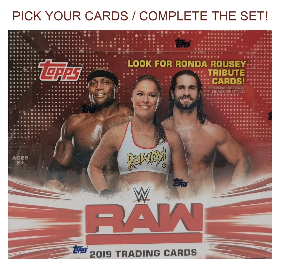 2019 Topps WWE Raw Wrestling - Pick Your Cards - Complete Your Set! - Image 1 of 1