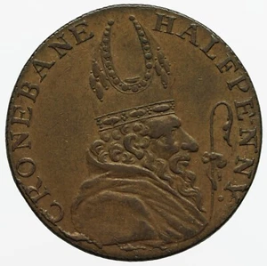 Token de medio centavo Irlanda Wicklow Cronebane 1789 D&H 49b - Imagen 1 de 5