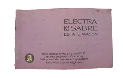 Buick Electra 1979, Lesabre, Estate Wagon | Manual del propietario *en buen estado* Foto 1 de 4