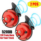 2Pack 12V Super Loud Train Horn Waterproof for Motorcycle Car Truck SUV Boat Red