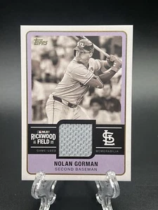 Reliquia de campo Nolan Gorman Rickwood Serie 1 Topps 2025 #RWR-NG juego usado - Imagen 1 de 2