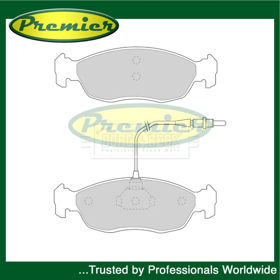 Premier Front Brake Pads Set Fits Peugeot 306 1993-2001 106 1994-2003 425316 - Image 1 of 4