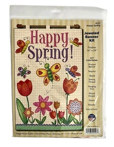 Design Works ¡Feliz primavera! Kit de Banner Joyado 16 x 24 NUEVO Paquete Original Precintado - Imagen 1 de 2