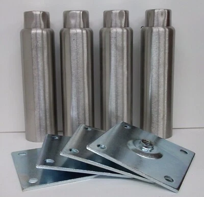 Perna ajustável de aço inoxidável 6" para equipamentos de cozinha comercial conjunto de 4 pernas - Imagem 1 de 4
