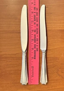 2 Gorham Sterling Handle FAIRFAX 8-3/4 Dinner Knives -New French & Modern-Silver - Picture 1 of 4