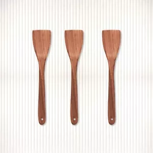 Teak Wooden Spoons Spatula Set For Cooking Utensils Non Stick Kitchen Tools Set - Picture 1 of 2