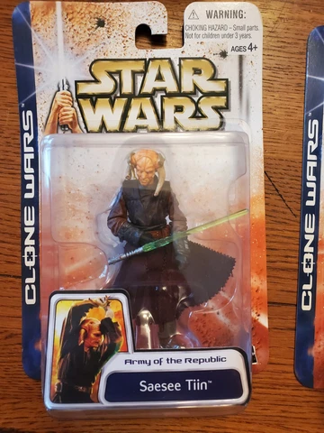 2003 Star Wars Clone Wars Army of the Republic Saesee Tiin MISB Cover