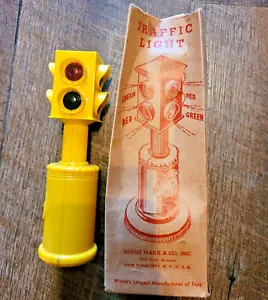 Vintage Battery Operated Traffic Light Marx box damage 1950s for parts UNTESTED - Picture 1 of 9