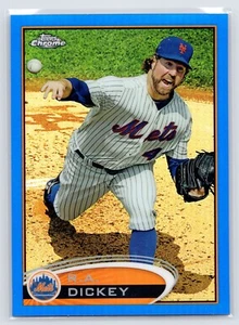 2012 Topps Chrome R.A. Dickey Blue Refractor #/199 #215 Card - Picture 1 of 2