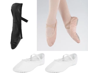 Dance Depot Premium Leather & Fabric Ballet Dance shoes - Womens / Mens / Adults - Picture 1 of 7
