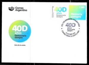 #75317 ARGENTINA 2023 40Th YEARS OF RETURN OF DEMOCRACY IN ARGENTINA FDC - Picture 1 of 1