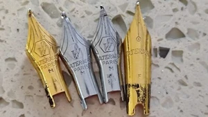 WATERMAN FOUNTAIN PEN PARTS LOT NIP GOLD & STEEL VINTAGE Used - Picture 1 of 8