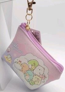 San-X Sumikko Gurashi Mini Pouch ♡ Hoshiku Sanpoo Over Kumono Pink From Japan - Picture 1 of 10