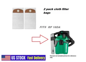 2er Pack Stoffstaubsaugerbeutel passend für Metabo HPT RP 18DA RP18DAQ4 1,6 Gallonen kabellos - Bild 1 von 1