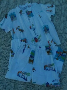 Hot Cotton Marc Ware Floral Linen Pants Set 2 PCS Med Top Small Bottoms - Picture 1 of 4