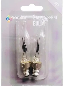 2 Replacement Candle Bridge Bulbs RF7 E10Lights Spare Flicker Clear Bulb 10mm - Picture 1 of 3