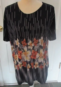 Top elástico manga corta floral multicolor W&J talla S/M - Imagen 1 de 3