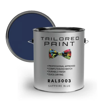 RAL5003 Sapphire Blue Direct To Metal 1k Brush or Spray On Paint SATIN Smooth - Image 1 of 4