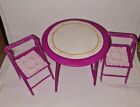 1992 Vintage Barbie Golden Dream Camper Dining Table & Chairs Traummobil Zubehör