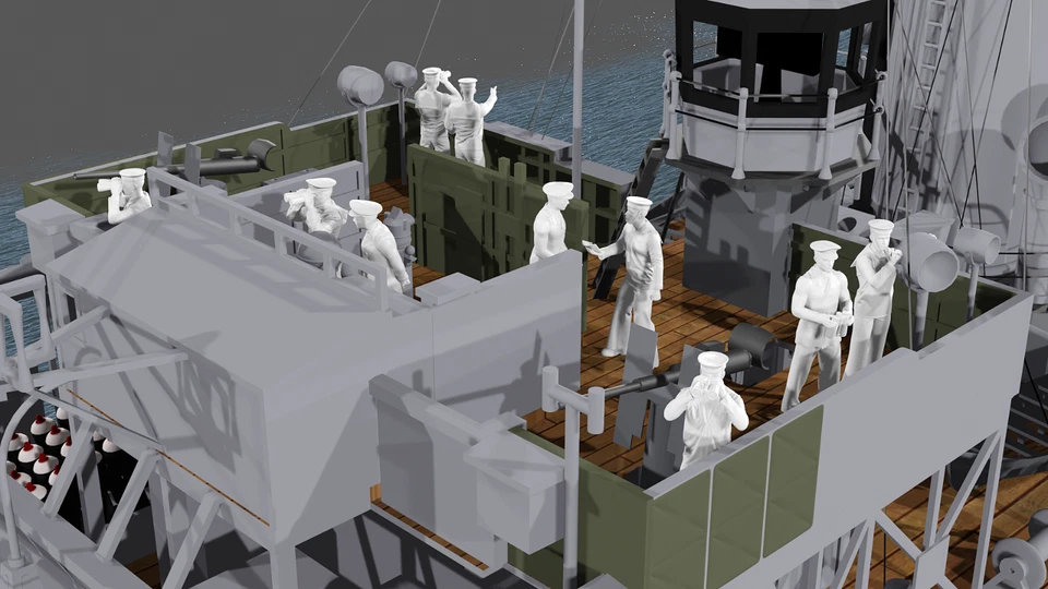WWII Royal Navy - The Bridge - 10 Figure Set - Image 1 of 4