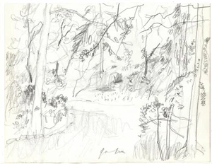 BERNARD GANTNER - FORET - CRAYON PIECE UNIQUE (ref BG20) - Foto 1 di 2