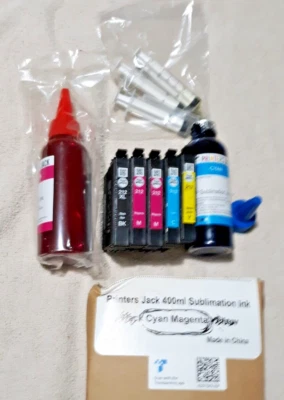 Tomas de impresora 400 ml tinta de sublimación cian y magenta 5 212 cartuchos ver fotos Foto 1 de 4