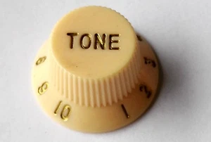 Quality 1 Tone Knob set 1 CREAM New for style Strat Import Guitar Metric Pot - Imagen 1 de 2