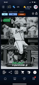DIGITAL Topps Bunt Stadium Club 24 Michael Harris II Black & White Iconic - Picture 1 of 2