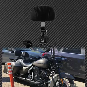 Adjustable Rider Backrest w/Chrome Arm Mounting Fit For Harley Touring 2009-2022 - Bild 1 von 12