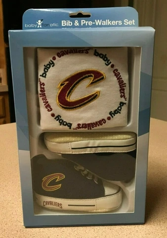 BABY FANATIC CLEVELAND CAVALIERS BIB & PRE-WALKERS SHOE SET NIB Cover