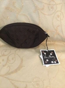 VERA BRADLEY ESPRESSO CRESCENT MICROFIBER COSMETIC CASE/BAG NWT - Picture 1 of 5