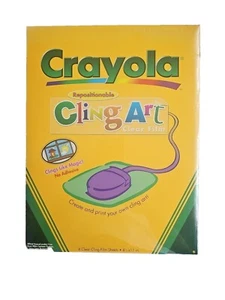 Crayola Repositionable Cling Art Clear Film - 8.5" x 11" - Picture 1 of 2