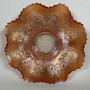 Antique Fenton Carnival Glass Marigold Bowl Orange Tree Bearded Berry 3 In 1 - Picture 1 of 13
