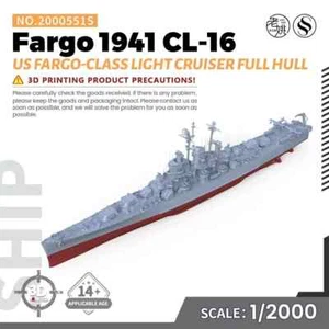 SSMODEL SSC2000551S 1/2000 Model Fargo Fargo-class Light Cruiser CL-106 FULLHULL - Picture 1 of 4