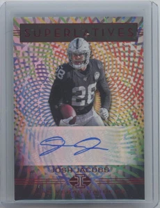 2020 Illusions JOSH JACOBS Superlatives Auto Red #'d 10/10 - Picture 1 of 2