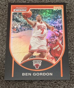 D1168 2007-08 Bowman /199 Draft Picks & Stars Chrome Refractor Ben Gordon Bulls