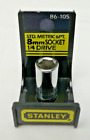 Vintage 1981 Stanley STD. Metric 6PT. 8mm Socket 1/4 Drive #86-105 1"Lng USA NOS