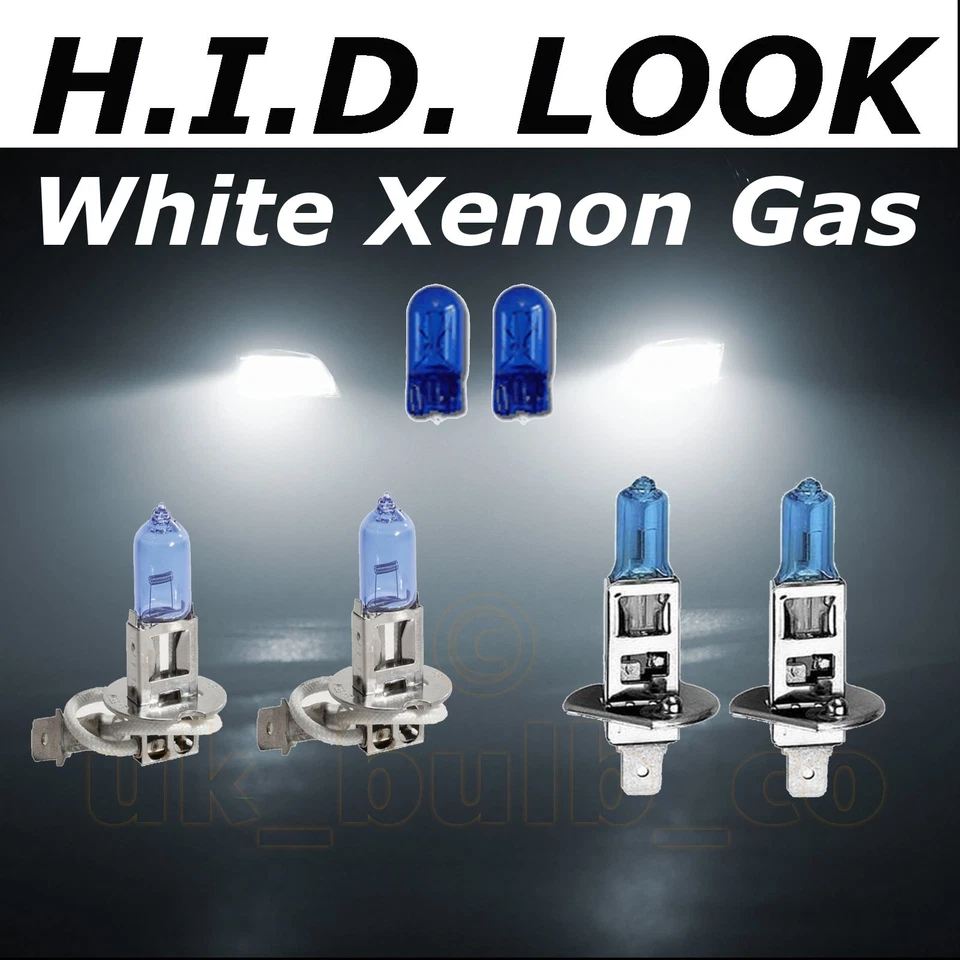 H3 H1 100w White Xenon HID Look High Low Fog Beam Headlight Bulb Pack - Image 1 of 1