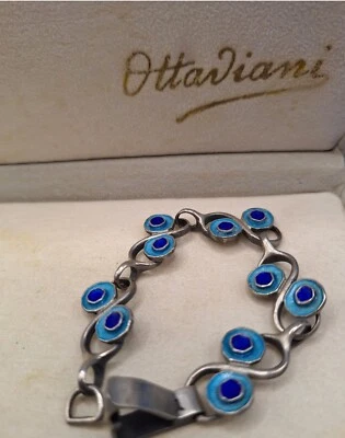 Ottaviani Raro Bracciale Vintage  in Argento 925 e Smalti Made in Italy - Immagine 1 di 4