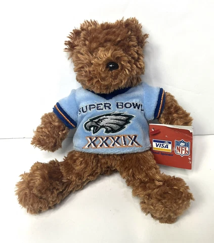 NFL Team Beans Philadelphia Eagles Super Bowl 2005 Beanie Plush Bear Football Cover